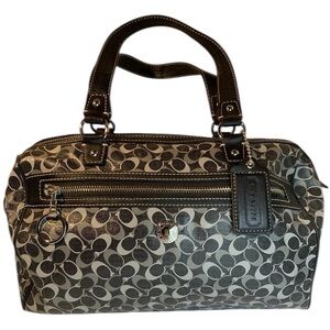Coach Coated Canvas Signature CC Boston Bag Purse